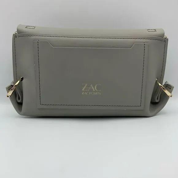 ZAC ZAC Posen Eartha Folded Gusset Chain Crossbody Bag in Gray - Picture 5 of 12